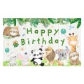 180x110cm Animal Birthday Theme Backdrop Cloth Party Decoration(2023SRB93)