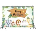 150x100cm Animal Kids Birthday Party Backdrop Cloth Tapestry Decoration Backdrop Banner Cloth