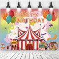 150x100cm Children Birthday Background Cloth Carnival Gay Party Birthday Theme Background Banner Cir
