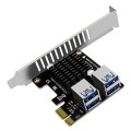 PCIE To PCI-E4 Port USB3.0 Expansion Card Graphics Card Extension(Full High Baffle)
