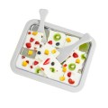 Mini Household Fried Yogurt Machine Children Homemade DIY Fried Ice Tray, Color: Stainless Steel Whi
