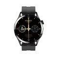 Sports Health Monitoring Waterproof Smart Call Watch With NFC Function, Color: Black-Black Leather+B
