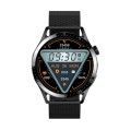 Sports Health Monitoring Waterproof Smart Call Watch With NFC Function, Color: Black-Black Steel+Bla