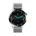 Sports Health Monitoring Waterproof Smart Call Watch With NFC Function, Color: Silver-Silver Steel+R