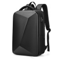 EVA Hard Shell Expandable Laptop Backpack with USB Port Multifunctional Business Travel Backpack(Bla