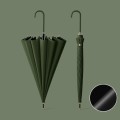 16 Bone Automatic Long Handle Double Sunny And Rain Dual Use Umbrella, Color: Vinyl Forest Green