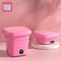 4.5L Mini Portable Folding Household Washing Machine Underwear Washer, Color: Fruit Pink(UK Plug)