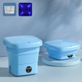 4.5L Mini Portable Folding Household Washing Machine Underwear Washer, Color: Lake Blue + Blue light
