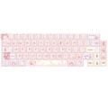 68 Keys 5-sided Heat Rise PBT Personalized Keycaps(Pink)