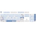 148 Keys MDA Height 5-sided Heat Rise PBT Mechanical Keyboard Keycaps(Blue)