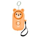 130dB LED Personal Alarm Pull Ring Outdoor Self-defense Products, Specification: Bear Style (Orange)