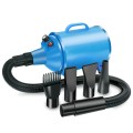 2100W Dog Dryer Stepless Speed Pet Hair Blaster Pet Water Blower 220V UK Plug(Pure Blue)
