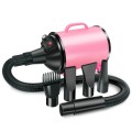 2100W Dog Dryer Stepless Speed Pet Hair Blaster Pet Water Blower 220V EU Plug(Black Pink)