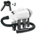 2100W Dog Dryer Stepless Speed Pet Hair Blaster With Vacuum Cleaner 220V EU Plug(Pure White)