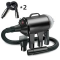 2100W Dog Dryer Stepless Speed Pet Hair Blaster With Vacuum Cleaner 220V AU PLug(Pure Black)