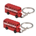 2pcs Mailbox Off-Road Vehicle Key Chain UK Tourism Souvenir Gift, Style: Bus