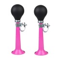 2pcs 7 inch Metal Plating Bicycle Air Horn Bicycle Accessories, Color: Pink