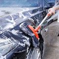 Car Wash Mop Soft Brush Long Handle Telescopic Rotary Car Cleaning Tool(Orange)