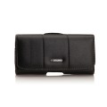 Nuoku Magnetic Flaps Leather Belt Case For Smart Phones, Size: 17.3 x 8 x 2.5cm  6.7 Inch(Black)