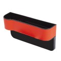 Car Seat Gap Interior PU Leather Storage Box Water Cup Holder(Principal Driver Red)