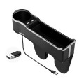 Car Seat Gap Storage Box Multifunctional Mobile Phone USB Charger, Color: Standard Black