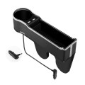 Car Seat Gap Storage Box Multifunctional Mobile Phone USB Charger, Color: QC3.0 Black