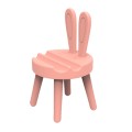 Cartoon Chair Shape Desktop Mobile Phone Holder Cute Mini Universal Phone Rack, Style: Rabbit(Pink)