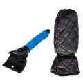 Vehicle Mounted Snow Shovel De-Icer Cleaning Tool, Color: Blue+Gloves