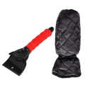 Vehicle Mounted Snow Shovel De-Icer Cleaning Tool, Color: Red+Gloves