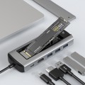 6-In-1 TYPE-C/USB-C To PD+HDMI (4K 30hz) +USB3.0 X 3+SSD Docking Station