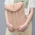 12.9-13.3 inch Flat Cotton Embroidery Inner Bag Lightweight Space Cotton Protective Case(Orange Pink