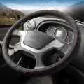 40cm Leather Truck Steering Wheel Cover(Black Red Line)