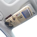 Car Sun Visor Multifunctional Storage Bag Glasses ID Holder(Beige)