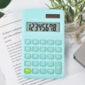 8-digit Candy Colored Solar Calculator Multifunctional Mini Student Electronic Calculator(Pine Stone