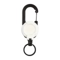 Flexible Climbing Backpack Buckle Retractable Pull Badges Reel Sports Keychain(White)