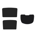 3pcs /Set For Tesla Model Y Ice Crystal Sunshade Car Roof Front And Rear Sunroof Shade(Black)