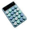 Q3 2.4G Mini Wireless Office Digital Keyboard Cash Register Financial Accounting Password Keypad(Blu