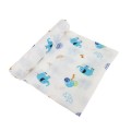 Cartoon Baby Soft Gauze Quilt Swaddle Cotton Bath Towel 117 X 117cm, Style: Blue Elephant