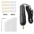 USB Interface 360 Mini Electric Drill Manual Glue Drilling Electric Drill, Set: Drill+4pcs Wrench+10