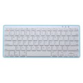 C109D 78 Keys Rechargeable Wireless Bluetooth Keyboard Slim And Portable Office Keypad(White)