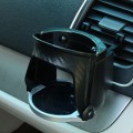 Car Water Cup Holder Multi-function Air Outlet Mobile Phone Holder Ashtray(Carbon Fiber Silver Edge)
