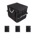 Car Trunk Storage Box Oxford Cloth Folding Organizer With Reflective Strips, Color: Small Black