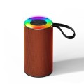 Wireless Bluetooth Speaker with RGB Light Portable Waterproof Small Audio(Orange Red)