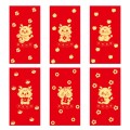 6pcs /Pack Dragon New Year Red Packets Cartoon Dragon Zoshili New Year Red Envelopes, Style: Y9001