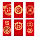 6pcs /Pack Dragon New Year Red Packets Cartoon Dragon Zoshili New Year Red Envelopes, Style: Y9003