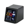Wifi Networked Weather Clock No APP Required Photo Album with Gif Animation(Black)