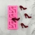 High Heels Sandals Silicone Mold 3D Chocolate Cake Glue Pendant Plaster Mold, Spec: Small