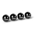 4pcs /Set Devil Ball Tire Valve Caps Automotive Universal Modification Valve Covers(Black)