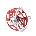 Ice Fishing Raft Reel Fly Reel Without Base All Metal Hollow Fishing Tackle, Spec: 50mm Red