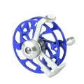 Ice Fishing Raft Reel Fly Reel Without Base All Metal Hollow Fishing Tackle, Spec: 50mm Blue